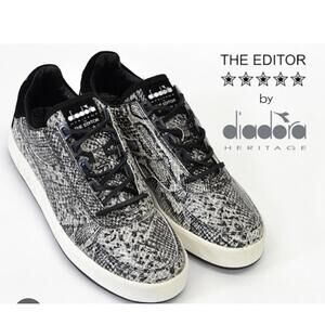 Men’s Diadora Heritage By The Editor Black Gray Snake Size 10 Hard To Find